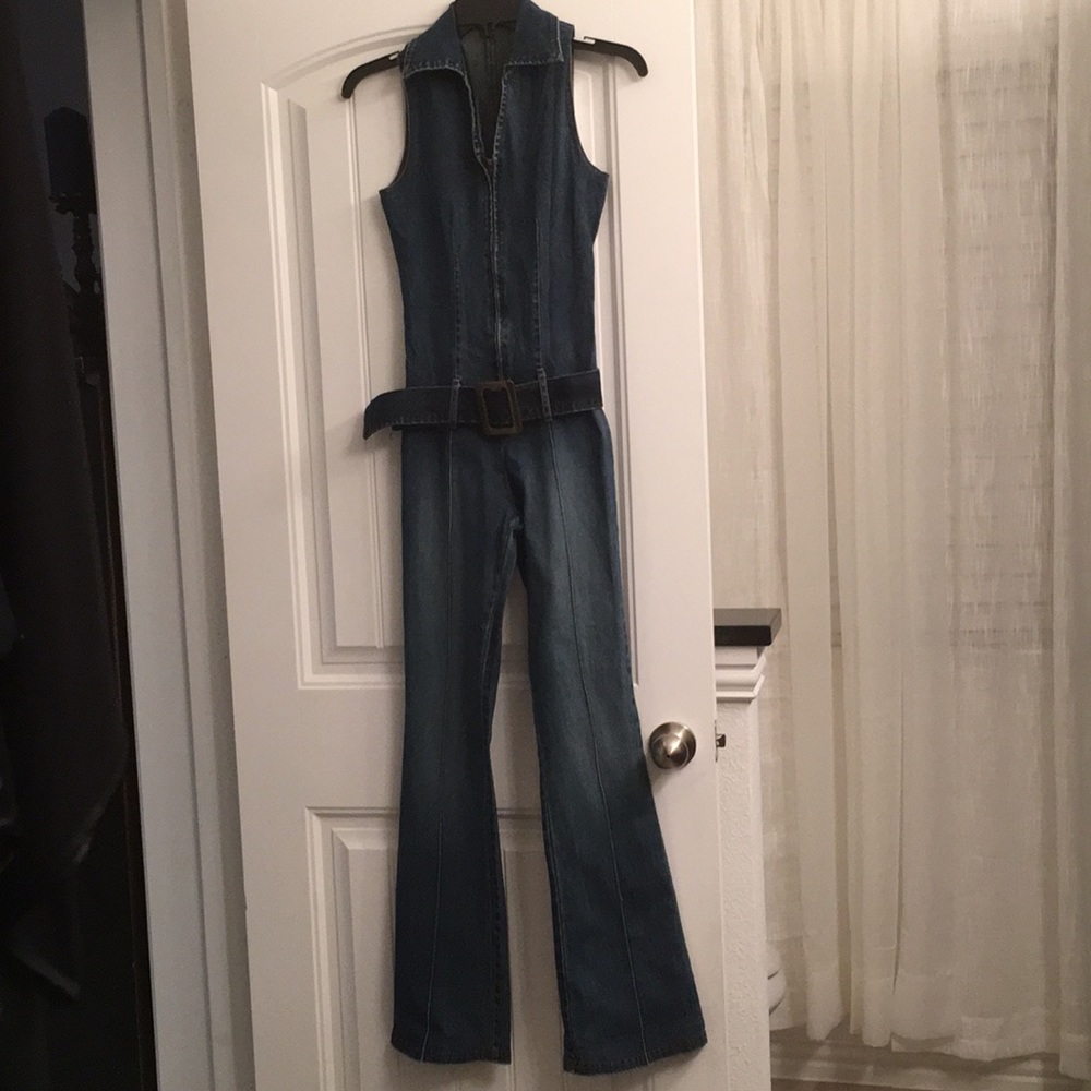 Vintage Denim Stretch Jumpsuit (J.Lo style)